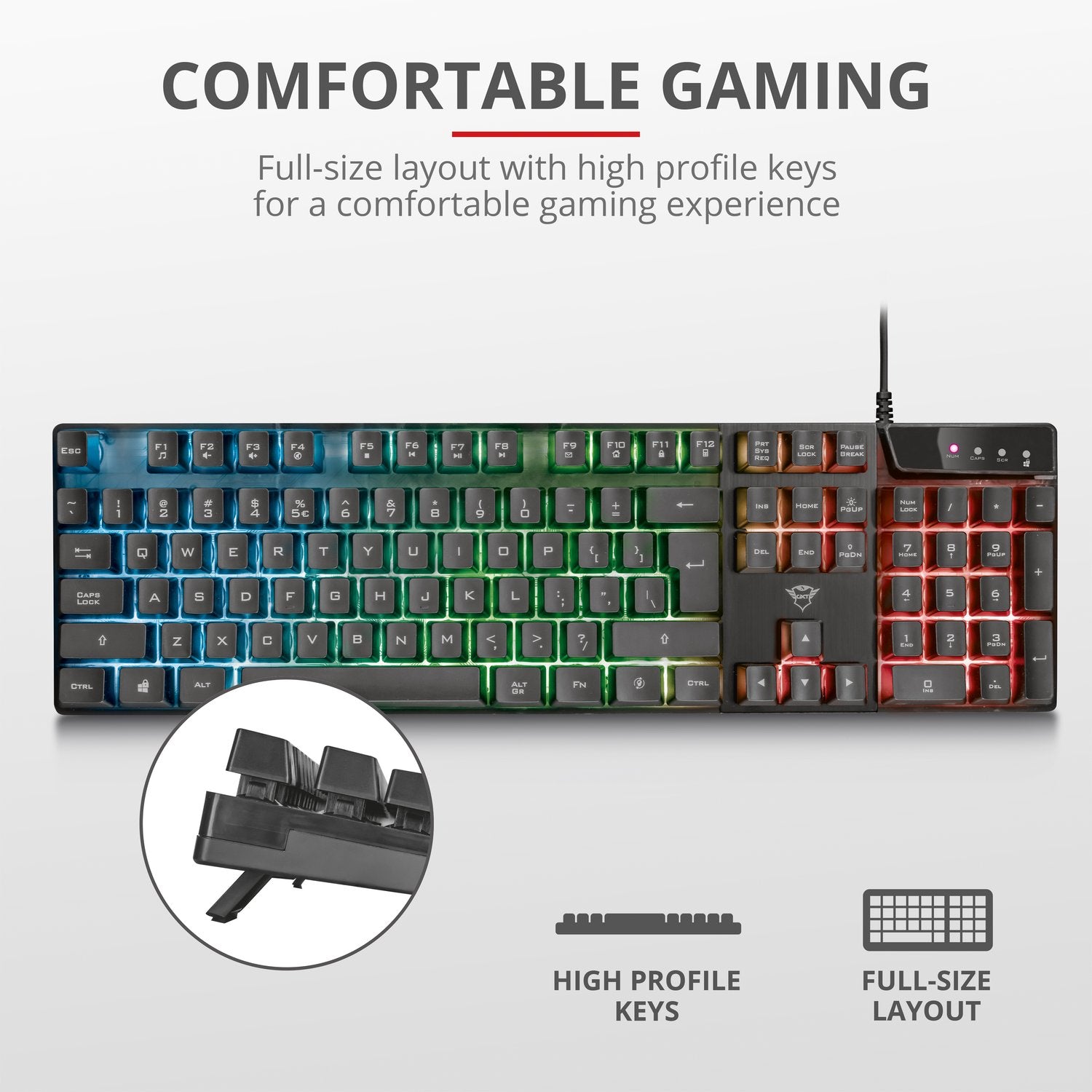 GXT 835 Azor RGB Gaming Keyboard Nordic