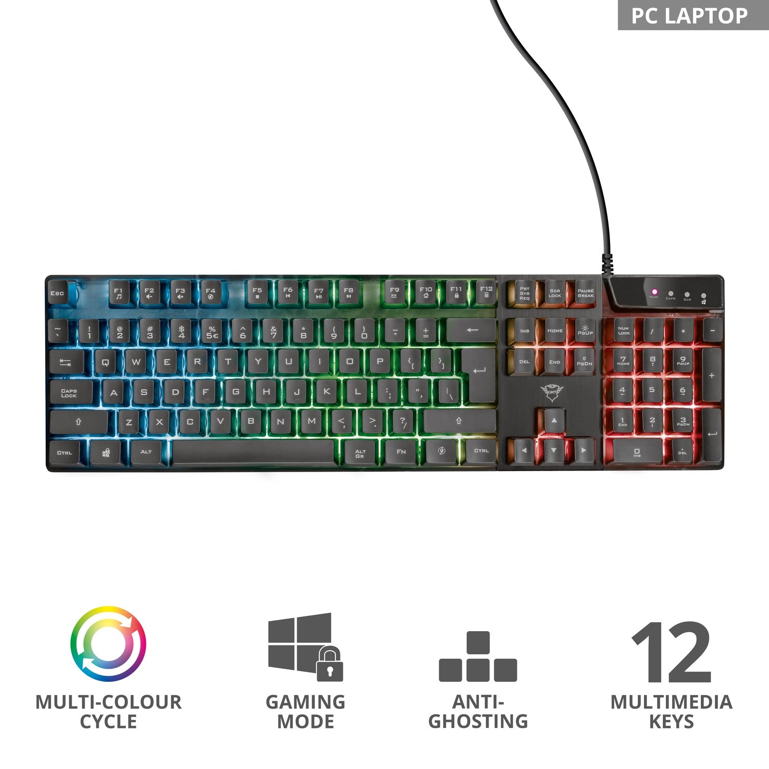 GXT 835 Azor RGB Gaming Keyboard Nordic