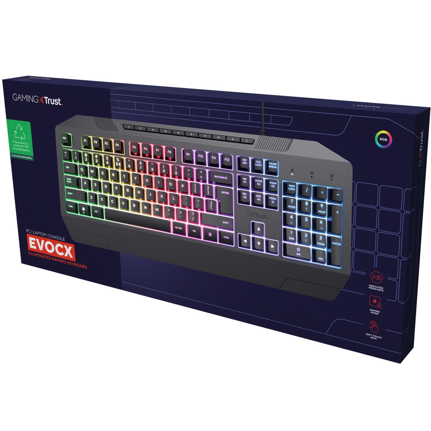 GXT 836 Evocx Gaming keyboard Nordic layout