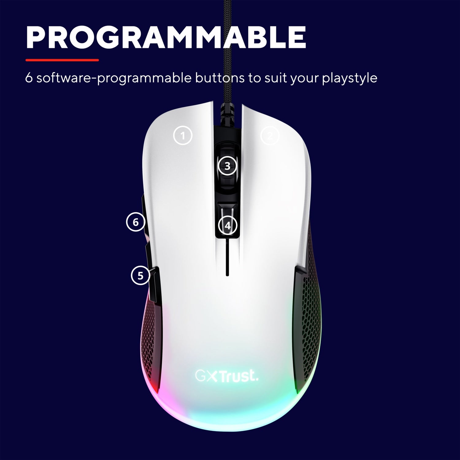 GXT 922W Ybar Gaming Mouse Eco White