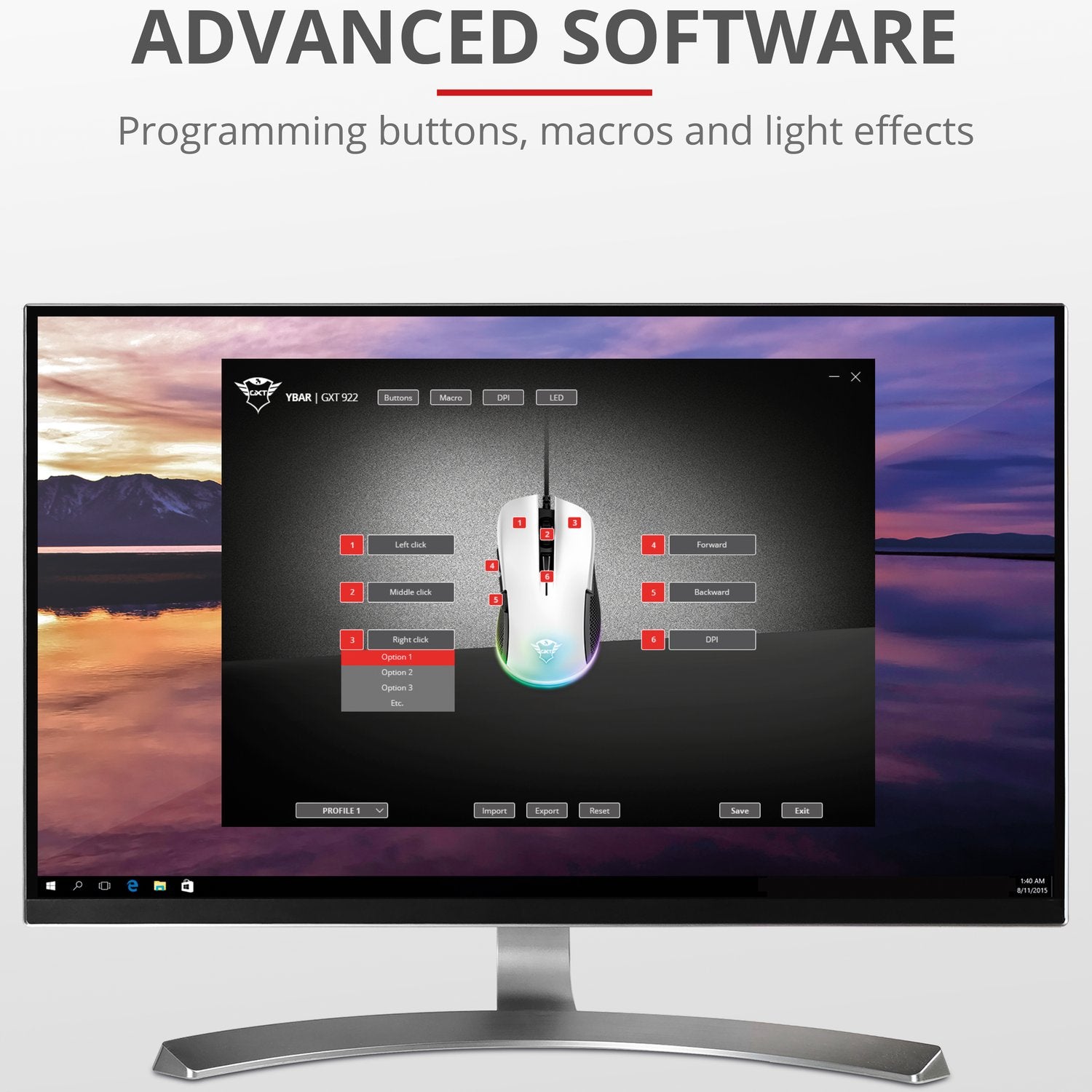 GXT 922W Ybar Gaming Mouse White