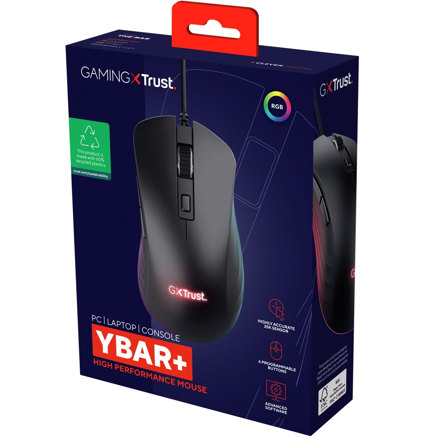 GXT 924 Ybar+ Gaming Mouse Black