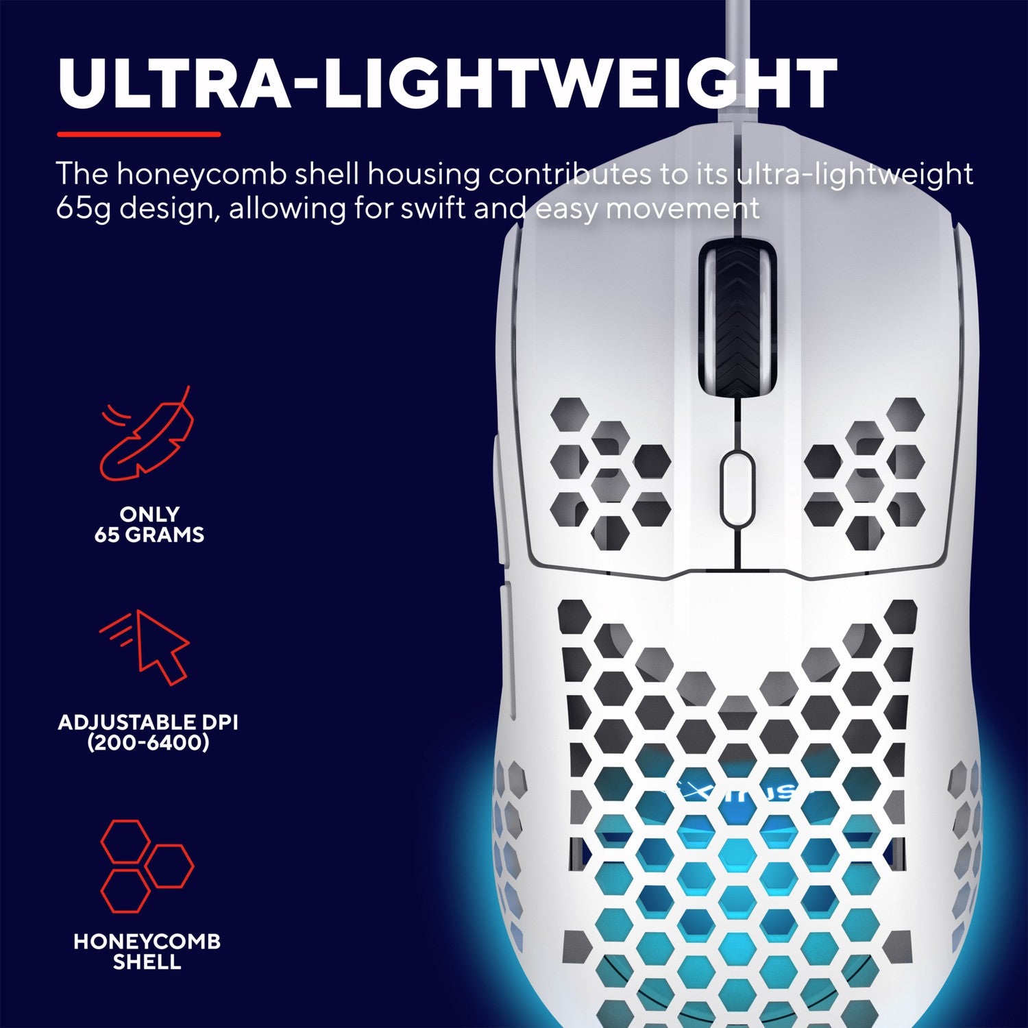 GXT 928W Helox Lightweight Gaming Mouse White