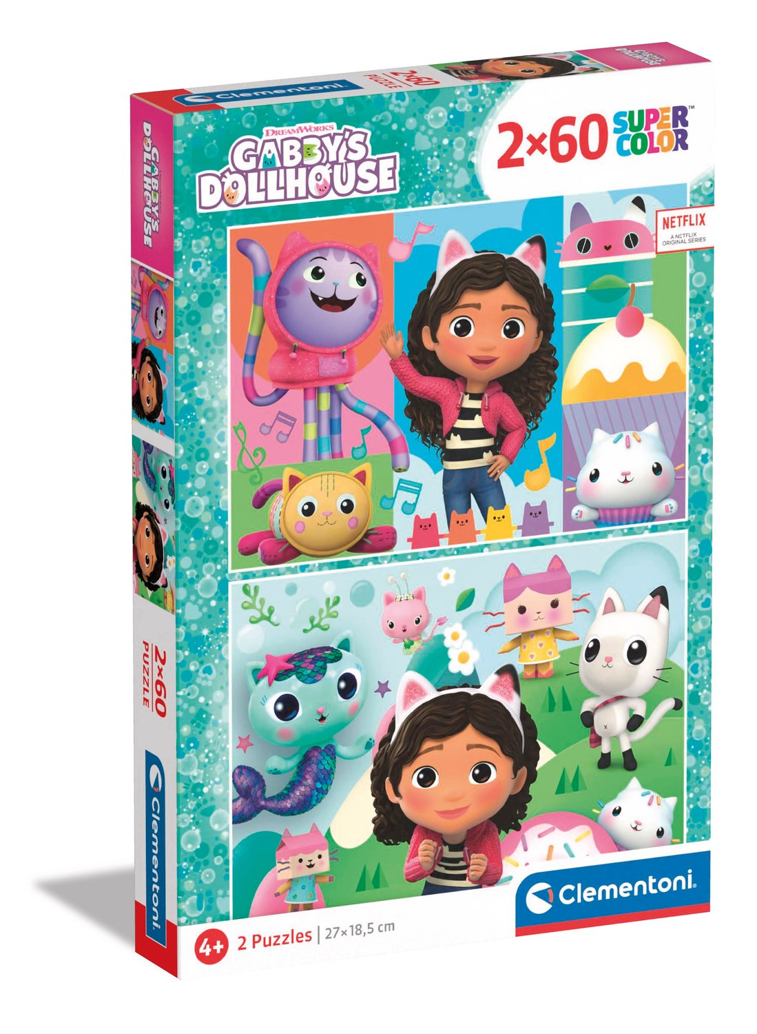 Gabby's Dollhouse 2x60 Piece Puzzle Set for Kids