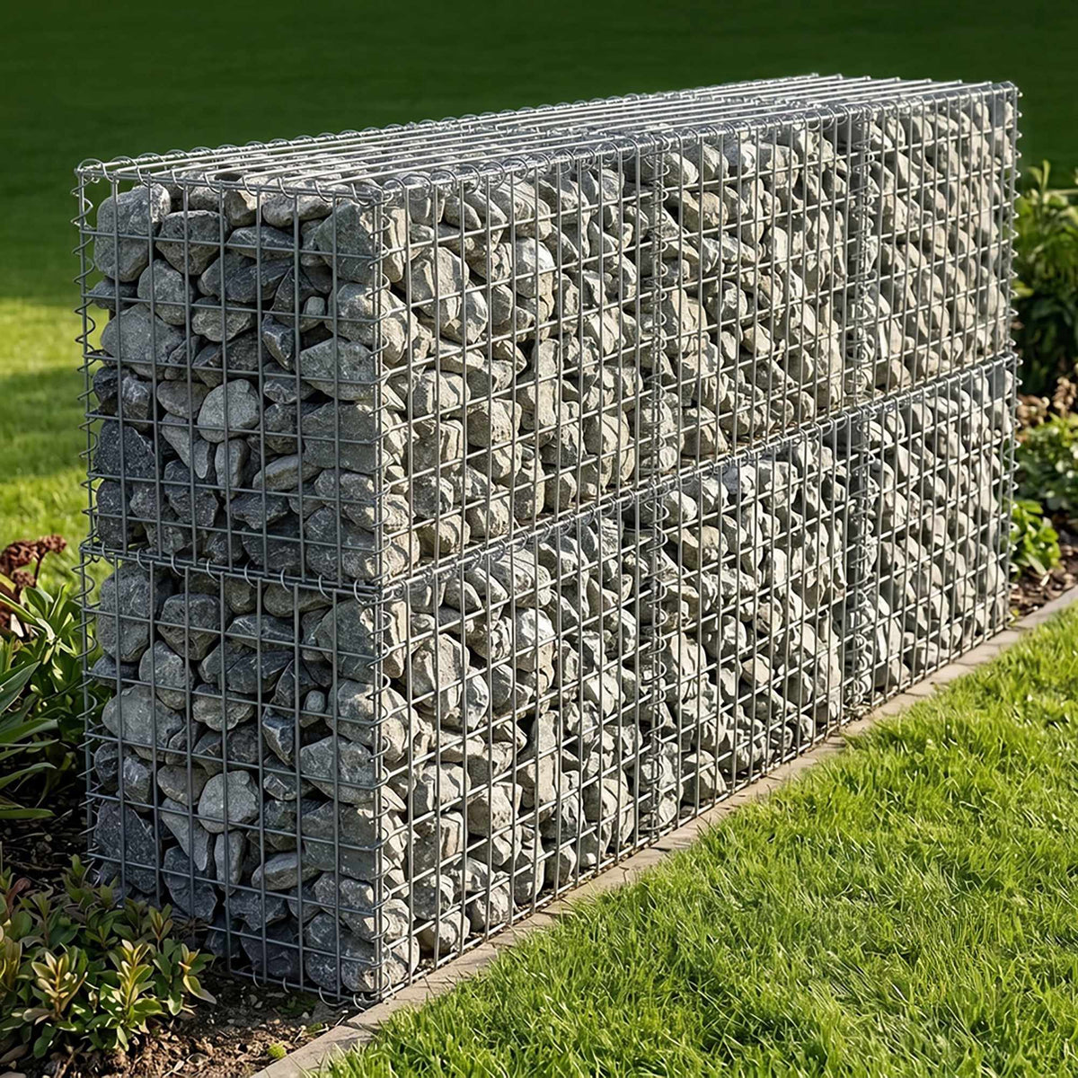 Galvanised Steel Gabion Basket, 100x30x30 cm