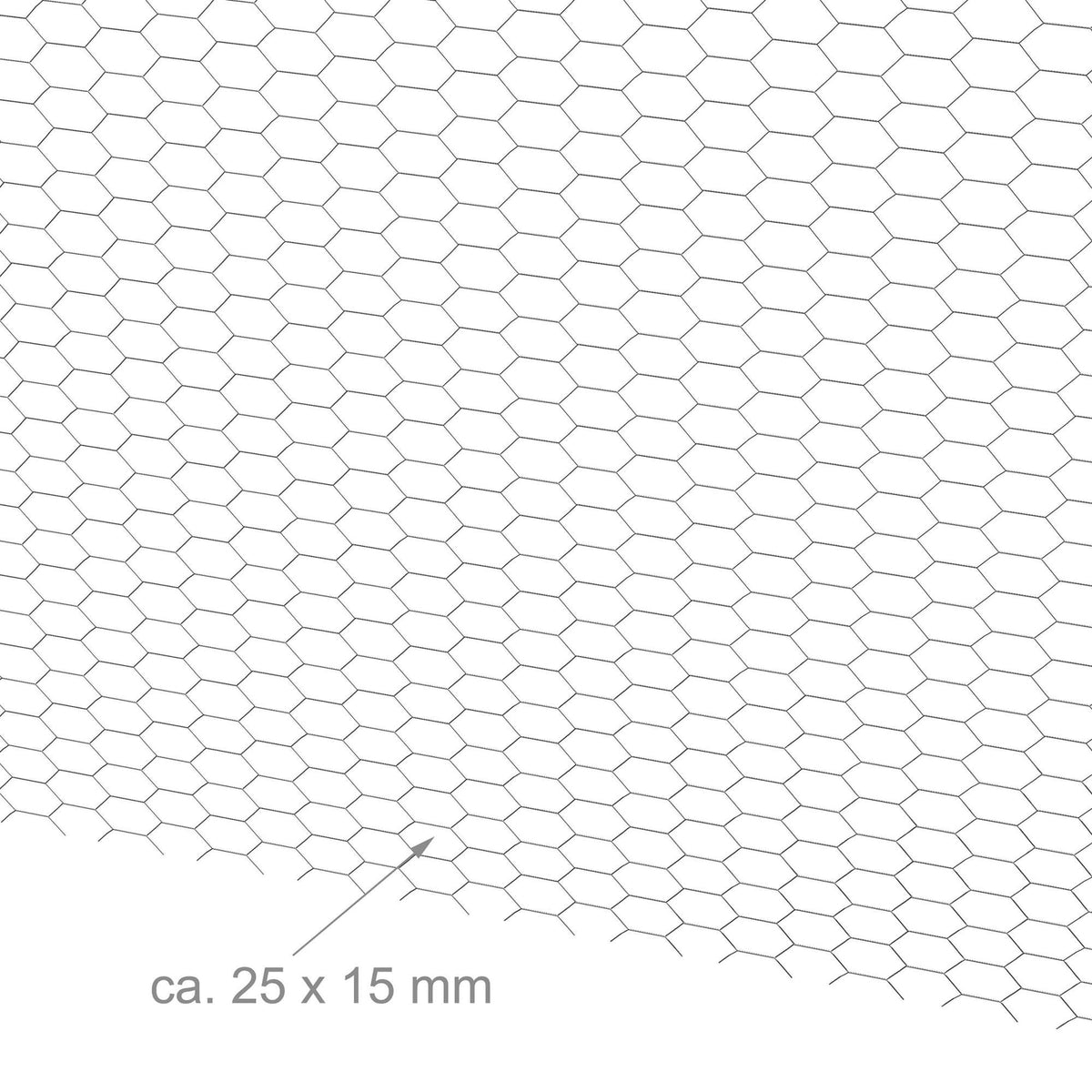 Galvanised Wire Mesh Fence, 15x25 mm, Cut-to-Size