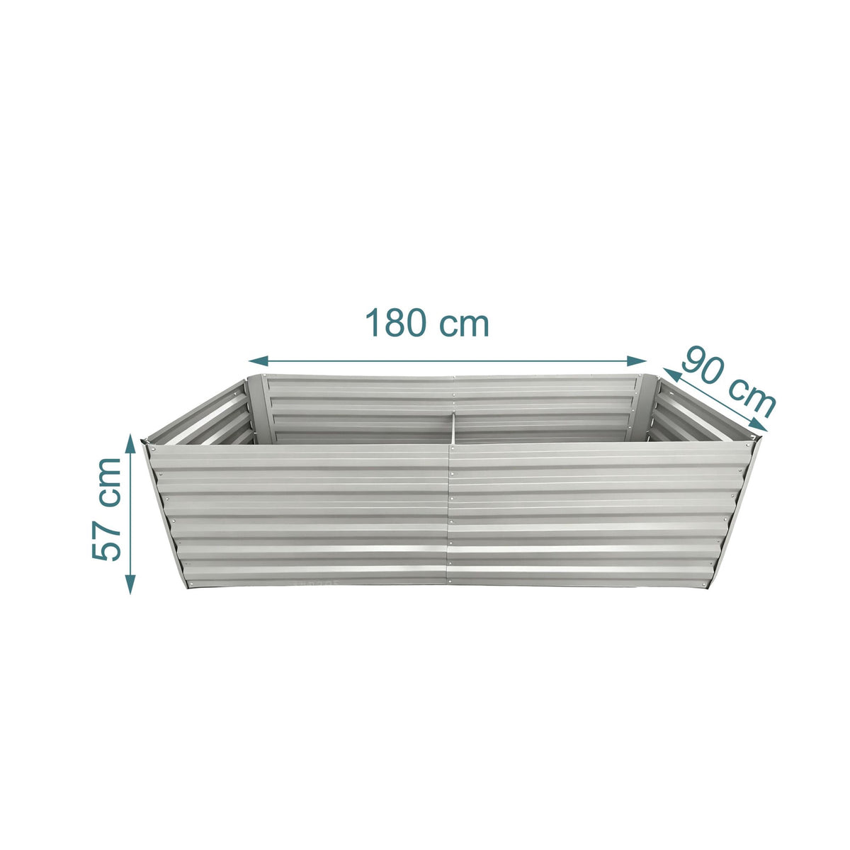 Galvanized Raised Garden Bed 57x180x90cm