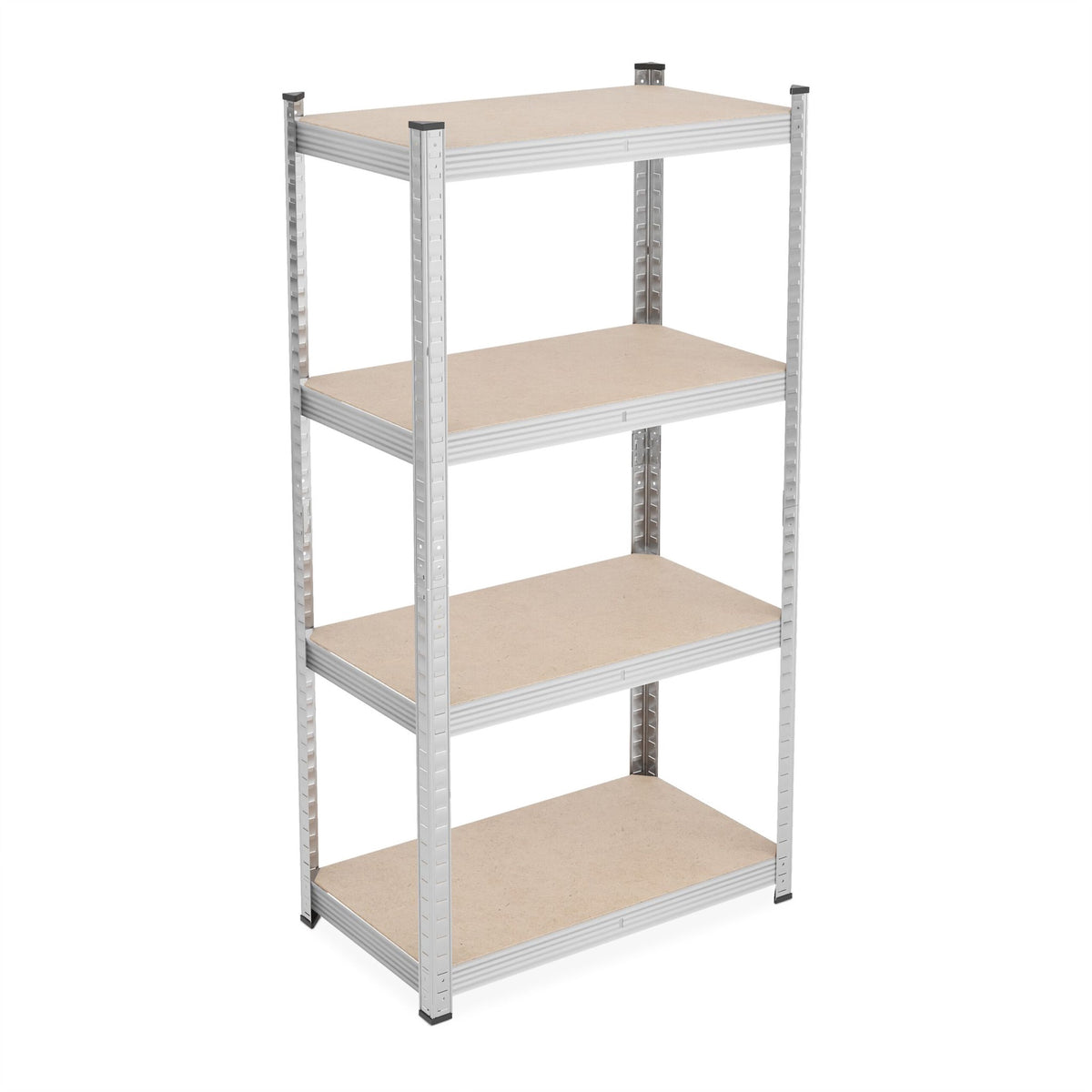 Galvanized shelves for heavy loads with 4 levels