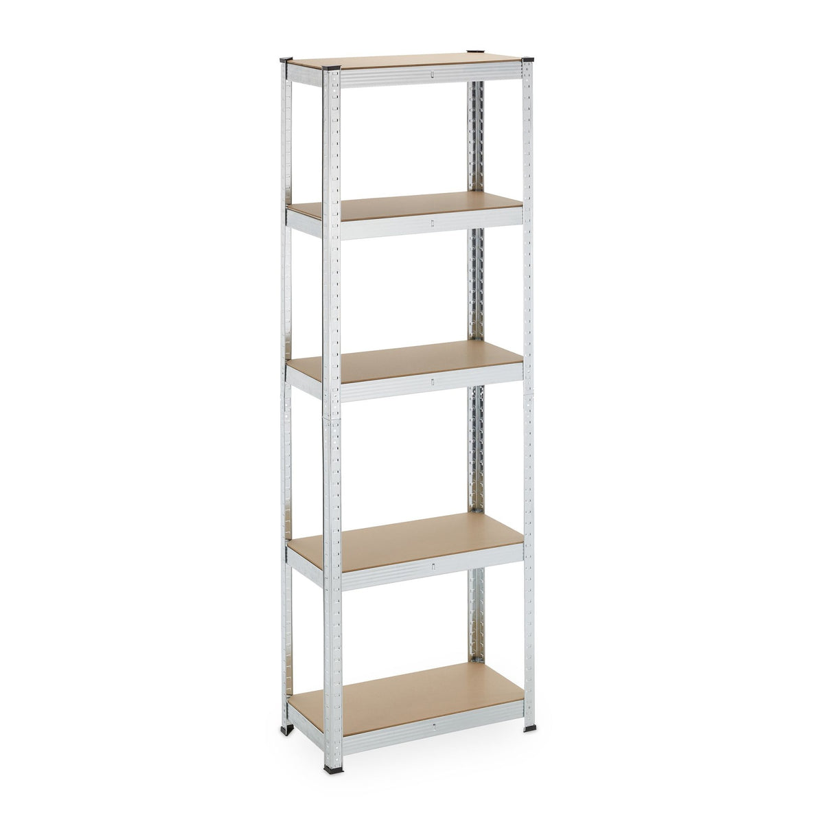 Galvanized shelves for heavy loads with 5 levels