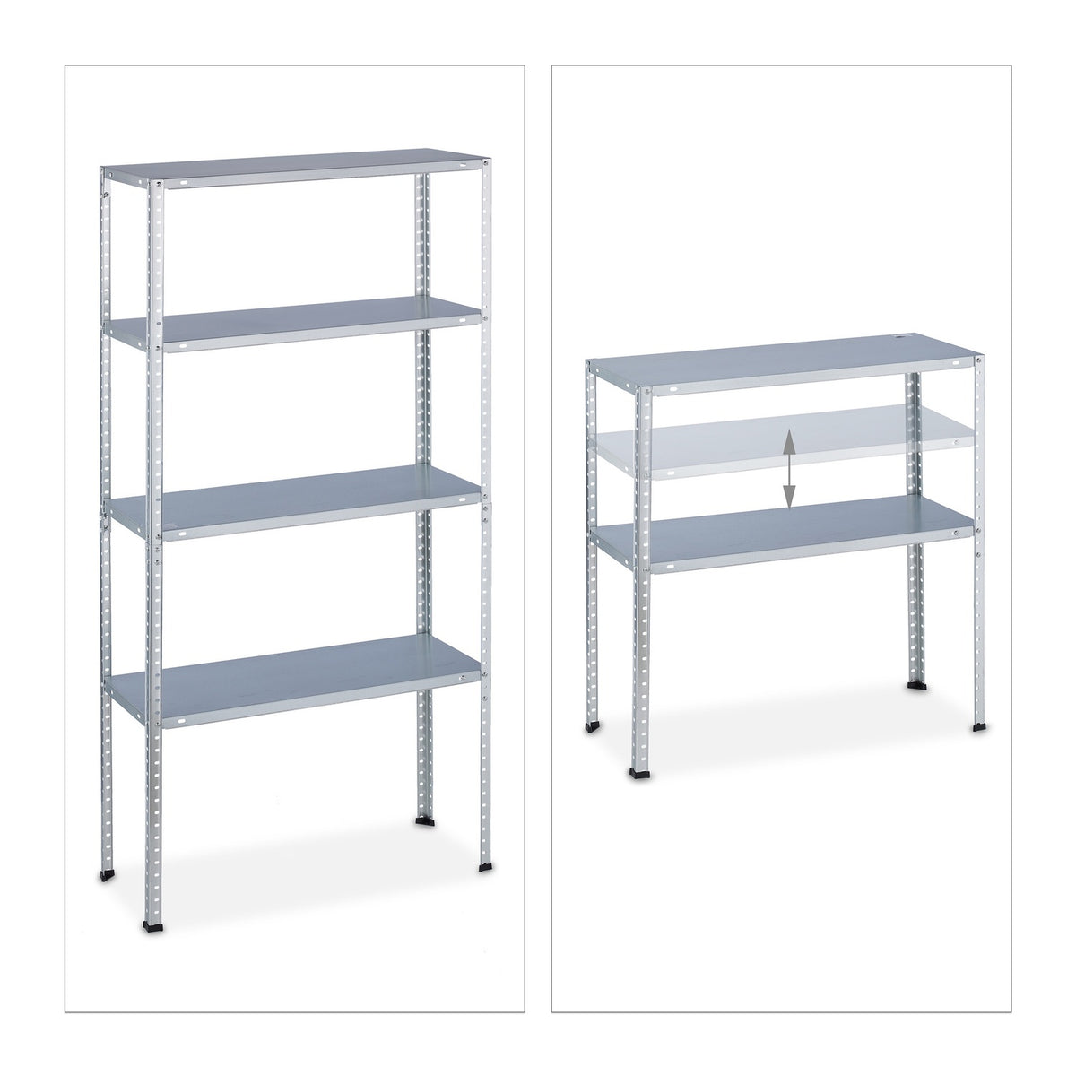 Galvanized shelves for high load, 2 pcs