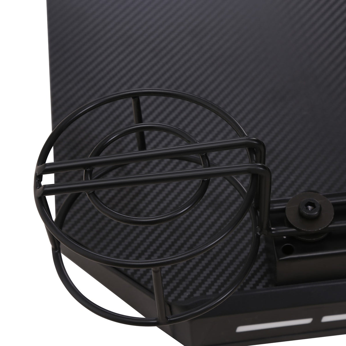 Gamer Desk With Led Light, Cup Holder, Headphone Hook, Z-Design Office Table, Mdf Metal Abs, Black, 120X60X73Cm