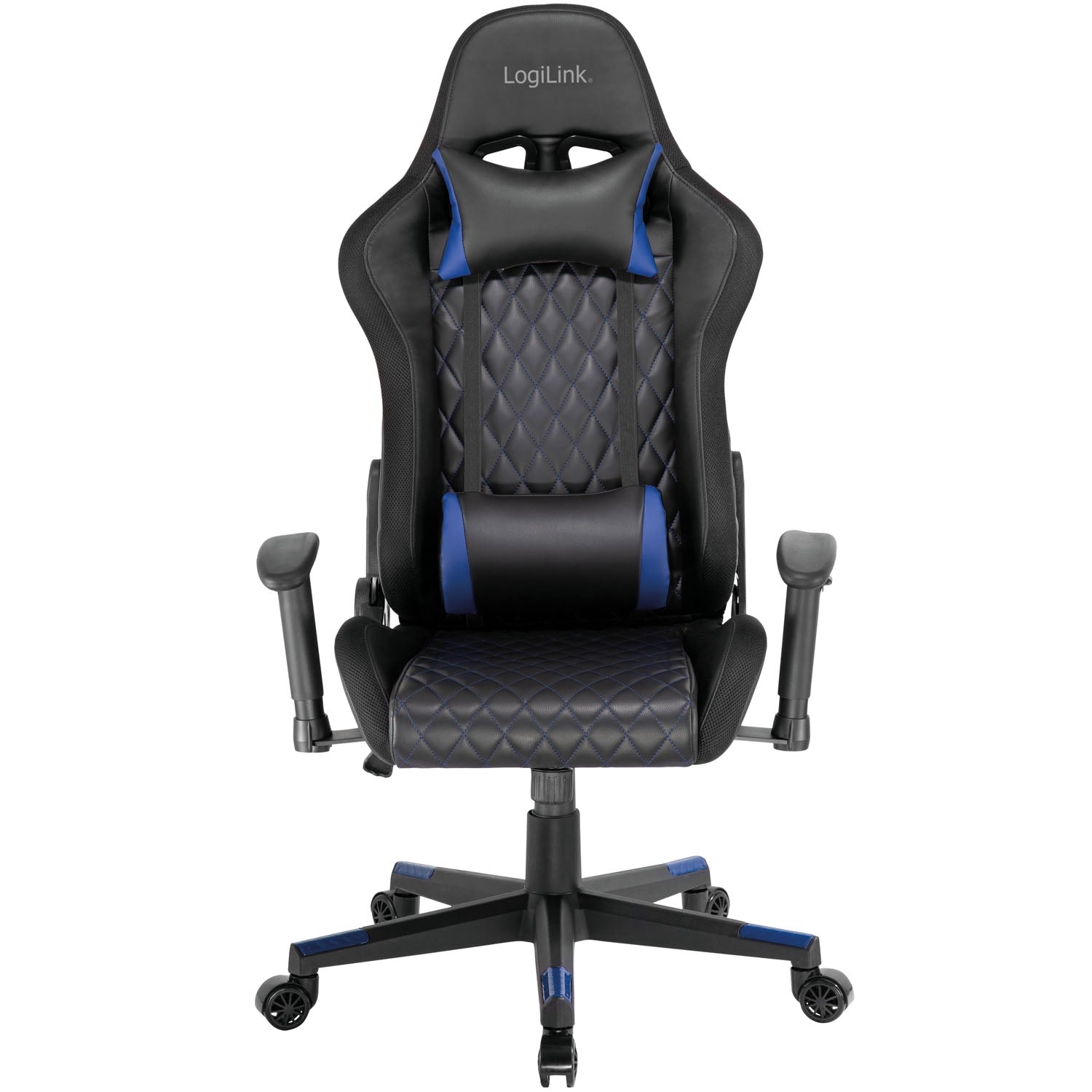 Gaming Chair with RGB Lighting, Black/Blue, Ergonomic Design