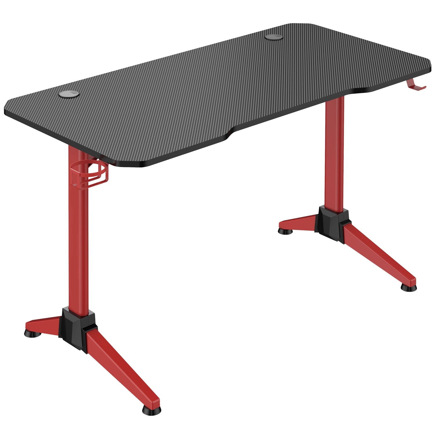 Gaming Desk 120x60 cm with RGB Lighting, Black/Red