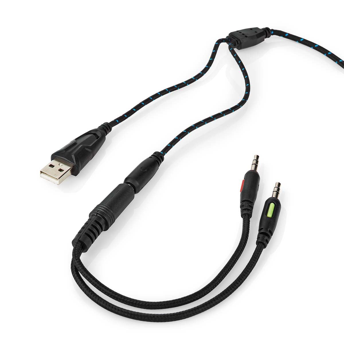 Gaming Headset | Over-Ear | Stereo | USB Type-A / 2x 3.5 mm | Foldable Microphone | 2.20 m | LEDs
