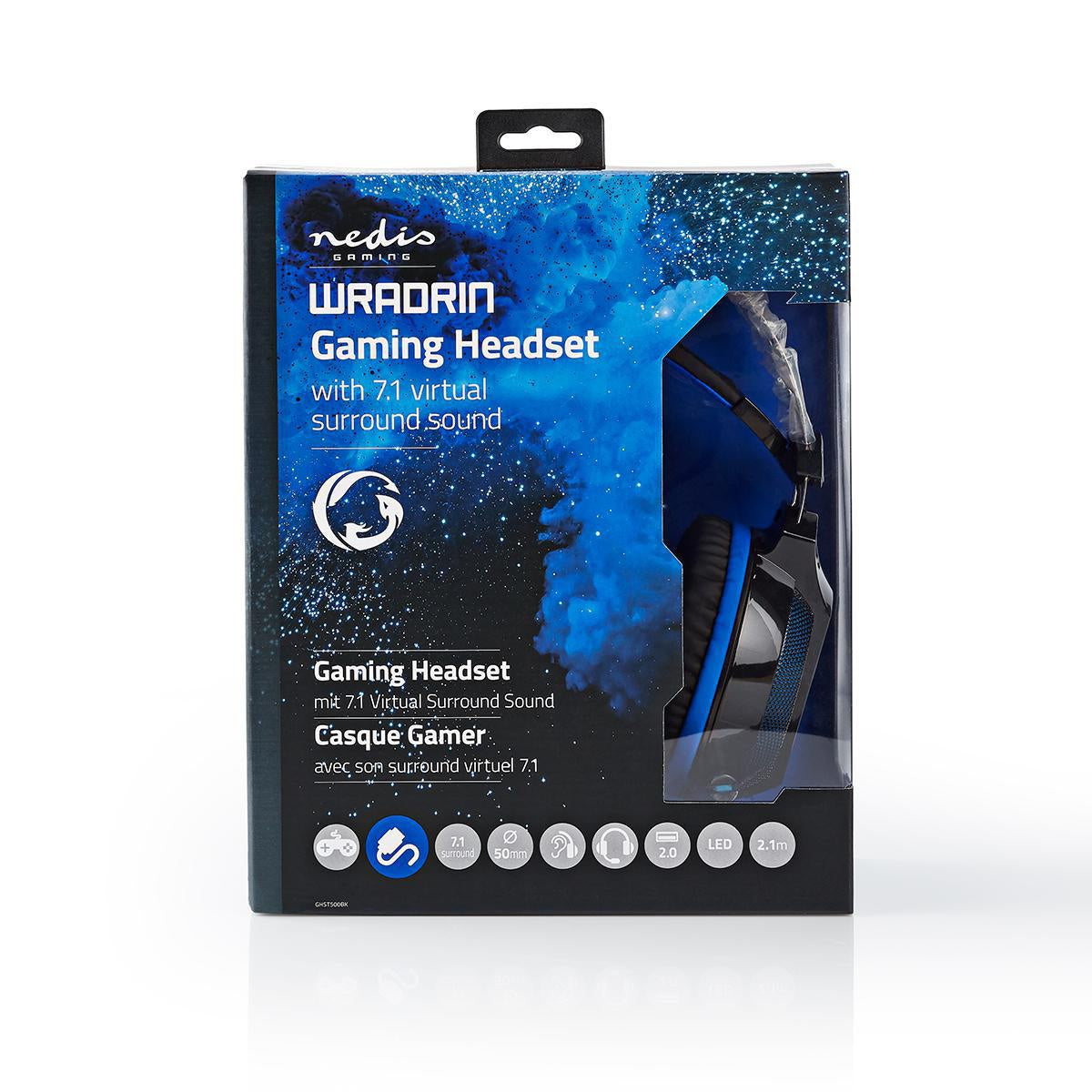 Gaming Headset | Over-Ear | Surround | USB Type-A | Bendable & Retractable microphone | 2.10 m | Normal Lighting