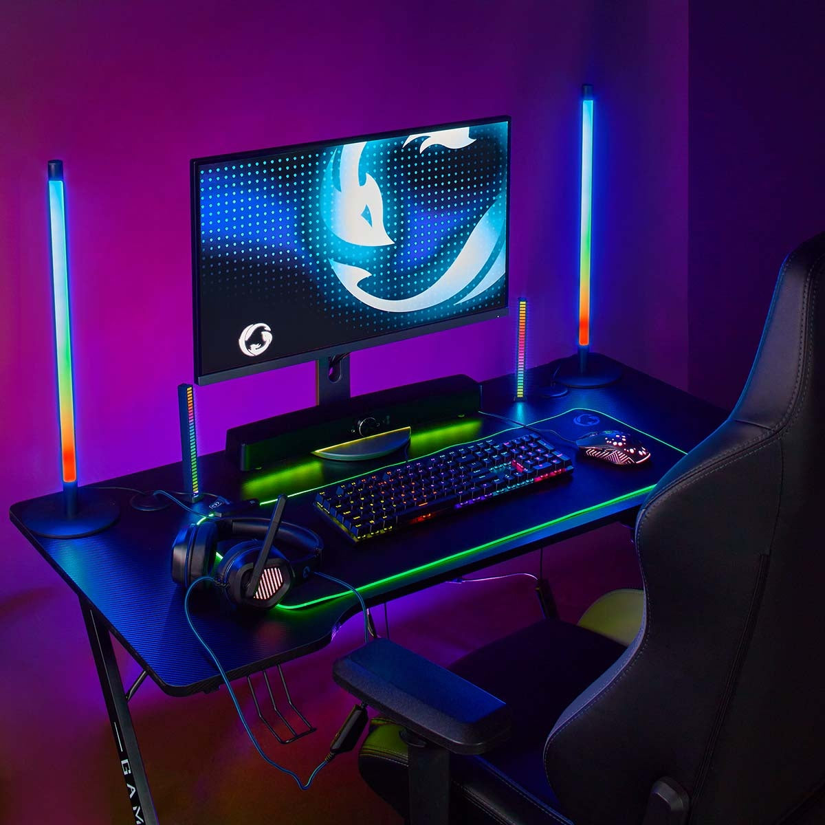 Gaming Headset | Over-Ear | Surround | USB Type-A | Foldable Microphone | 2.10 m | LEDs