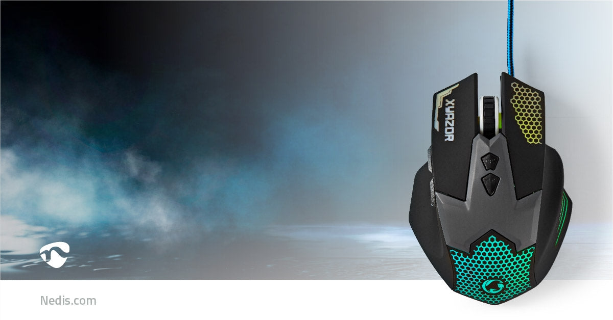 Gaming Mouse | Wire bound | 800 / 1200 / 1600 / 2400 dpi | Adjustable DPI | Number of buttons: 7 | Right-handed | 1.50 m | LEDs