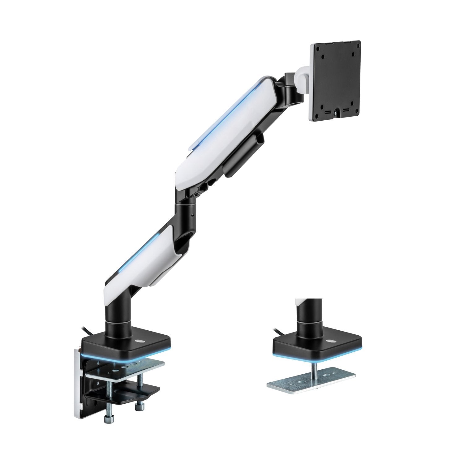 Gaming monitor arm 17-32" with lighting Black/White
