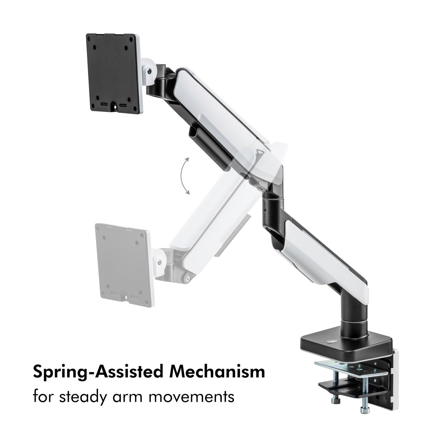 Gaming monitor arm 17-32" with lighting Black/White