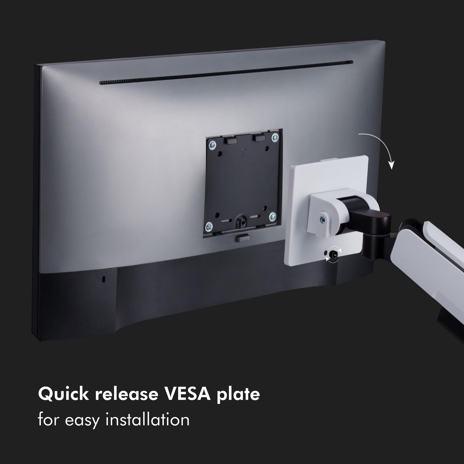 Gaming monitor arm 17-32" with lighting Black/White