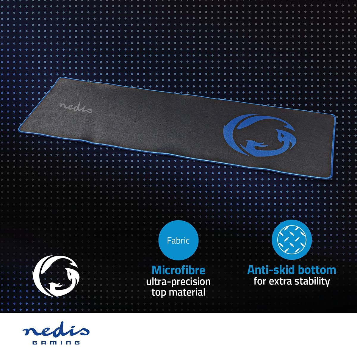 Gaming mouse pad | Rubber / Microfiber | Black