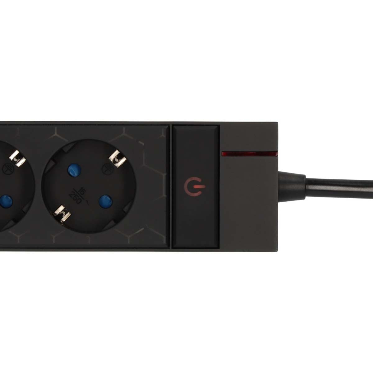 Gaming socket GSL 05 5-way with 2 USB charging functions 1.5m H05VV-F3G1.5 TYPE F