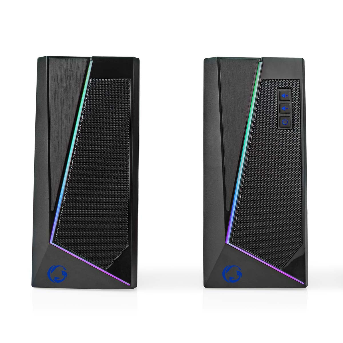 Gaming speakers | Speaker channels: 2.0 | USB Power | 3.5 mm Male | 18 W| LEDs | Volume control