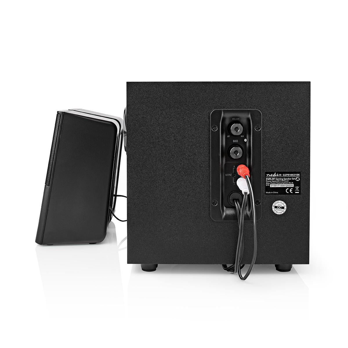 Gaming speakers | Speaker channels: 2.1 | USB Power | 3.5 mm Male | 30 W| Without Lighting | Volume control