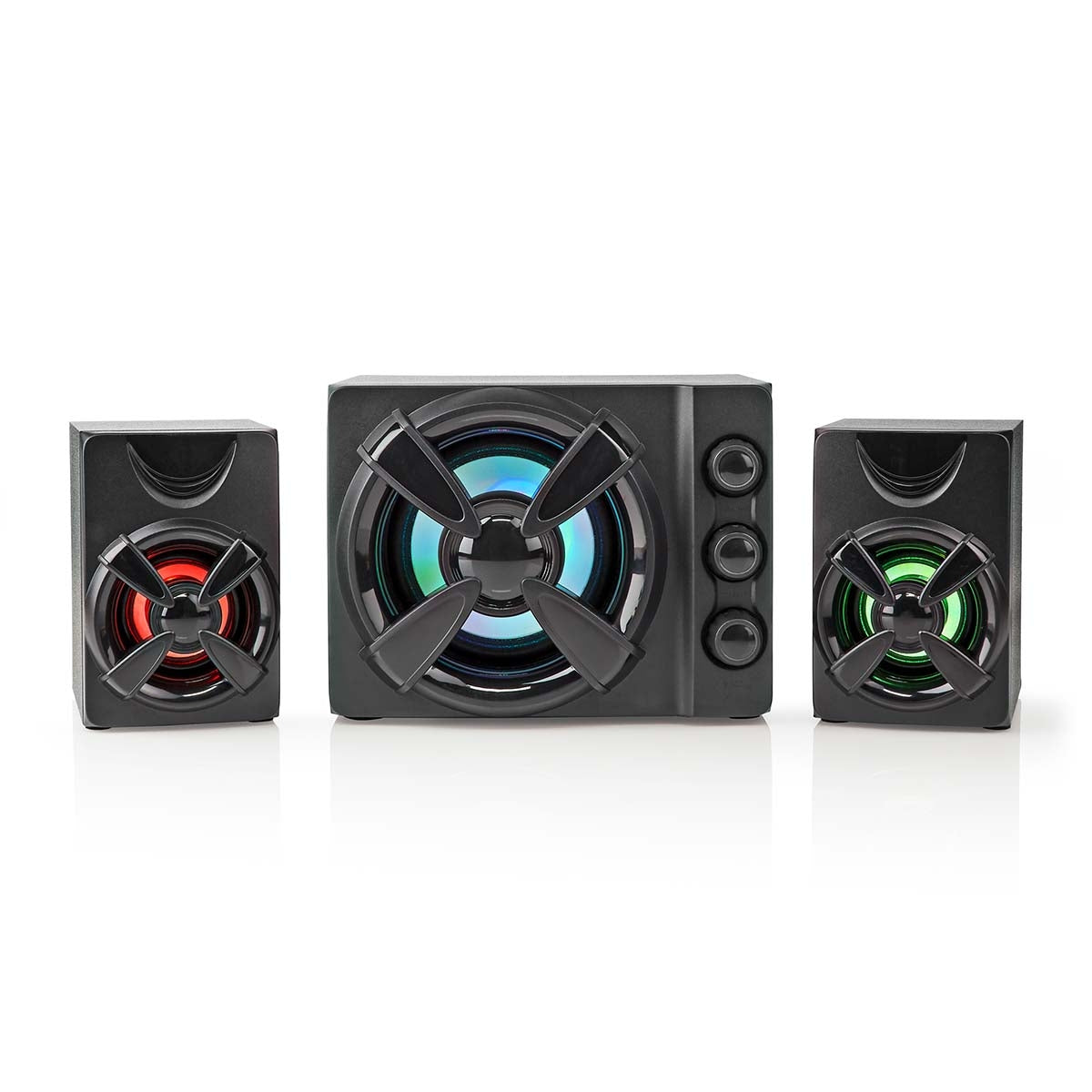 Gaming speakers | Speaker channels: 2.1 | USB Power | 3.5 mm Male | 33 W| LEDs | Volume control