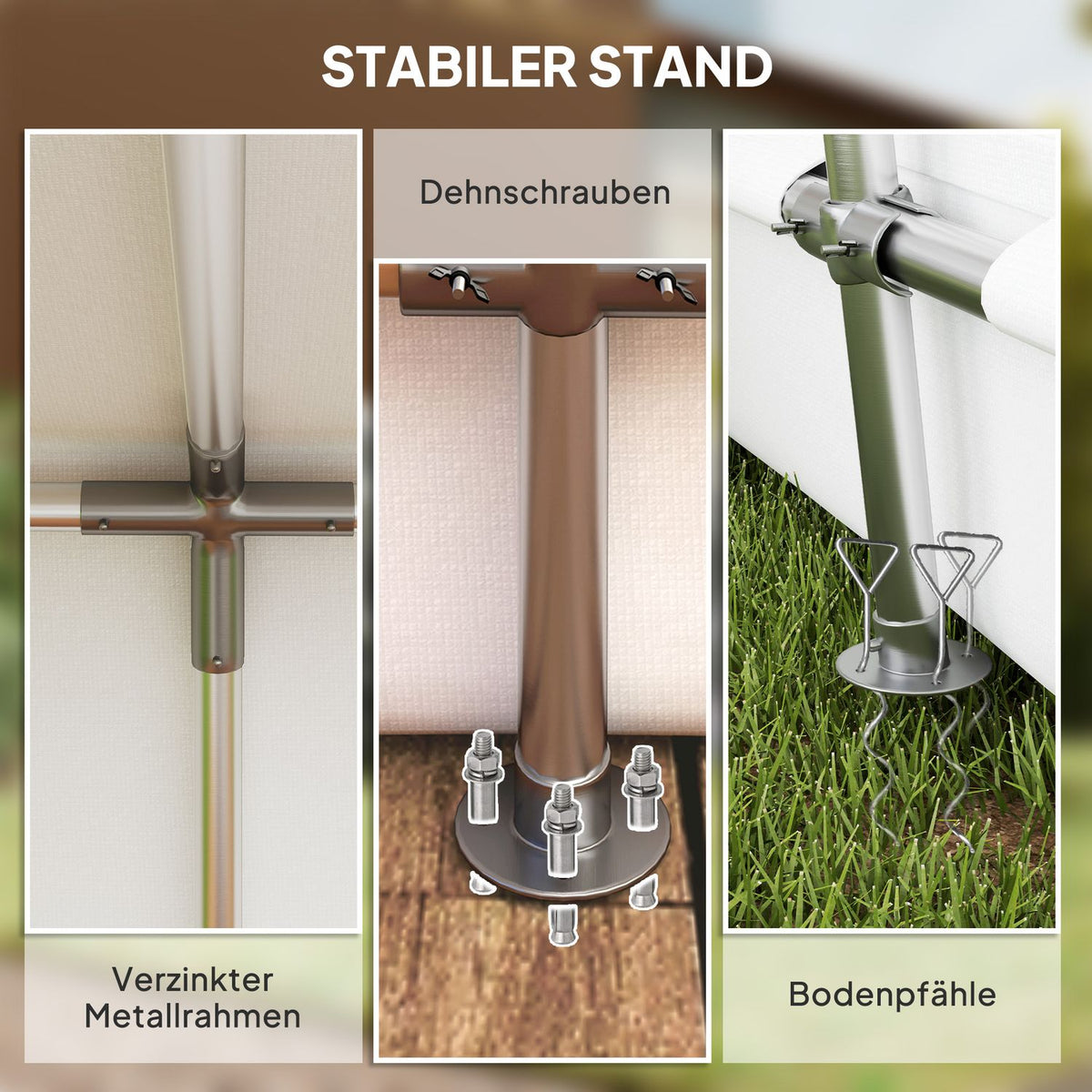 Garage Tent, Waterproof Tent Garage with Doors, Windows, Anti-Dust Bicycle Cover, Tool Shed, Tool Tent Shed for Outdoor, Patio, Garden, Approx. 300 x 600 x 250 cm, Light Gray