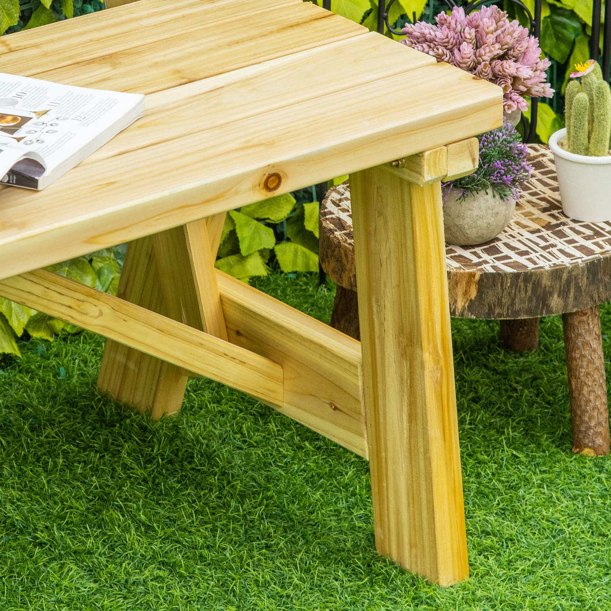 Garden Bench 2-Seater Park Bench Made Of Wood Bench Up To 220 Kg Bench Patio Bench With Backrests Garden Furniture Solid Wood 116 X 56 X 80 Cm