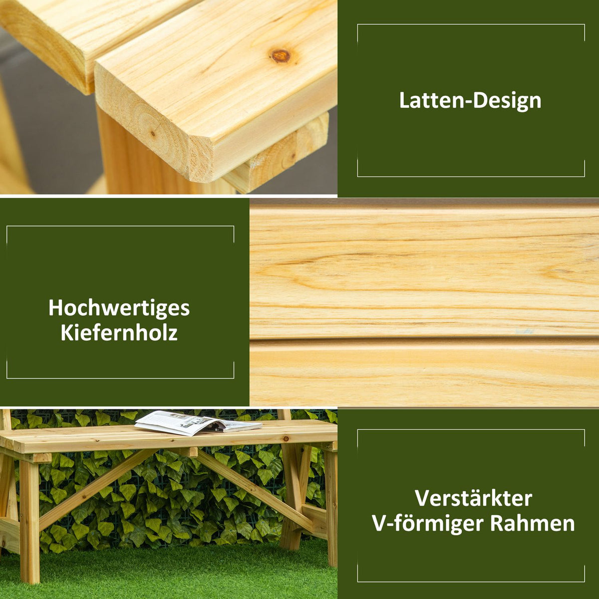 Garden Bench 2-Seater Park Bench Made Of Wood Bench Up To 220 Kg Bench Patio Bench With Backrests Garden Furniture Solid Wood 116 X 56 X 80 Cm