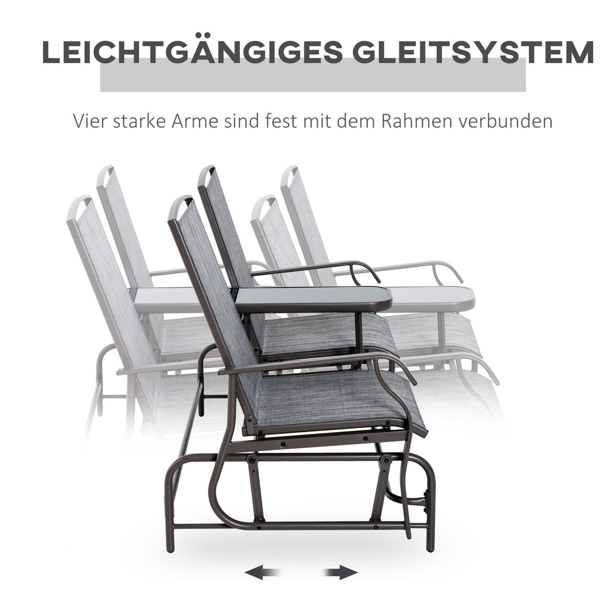 Garden Bench Rocking Chair Bench Rocking Bench Garden Chair With Table Swing Bench 2-Seater