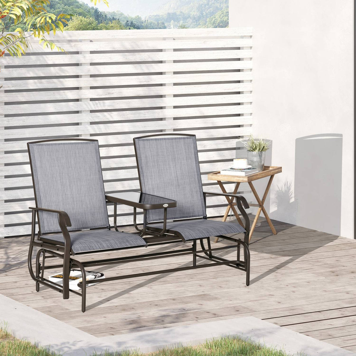 Garden Bench Rocking Chair Bench Rocking Bench Garden Chair With Table Swing Bench 2-Seater