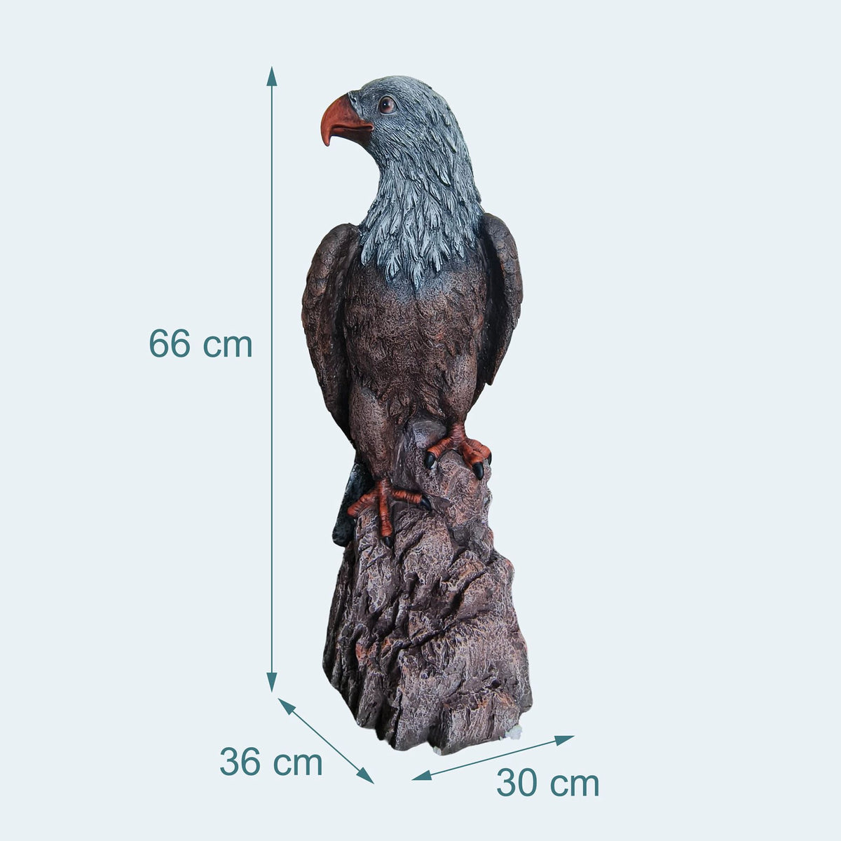 Garden Eagle Statue, Weatherproof Polyresin, UV Resistant