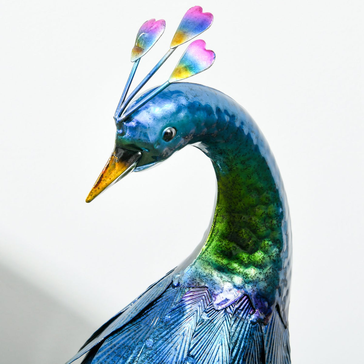 Garden Figure Peacock Weather Resistant Outdoor Ornament Sculpture Balcony Patio 59Cm