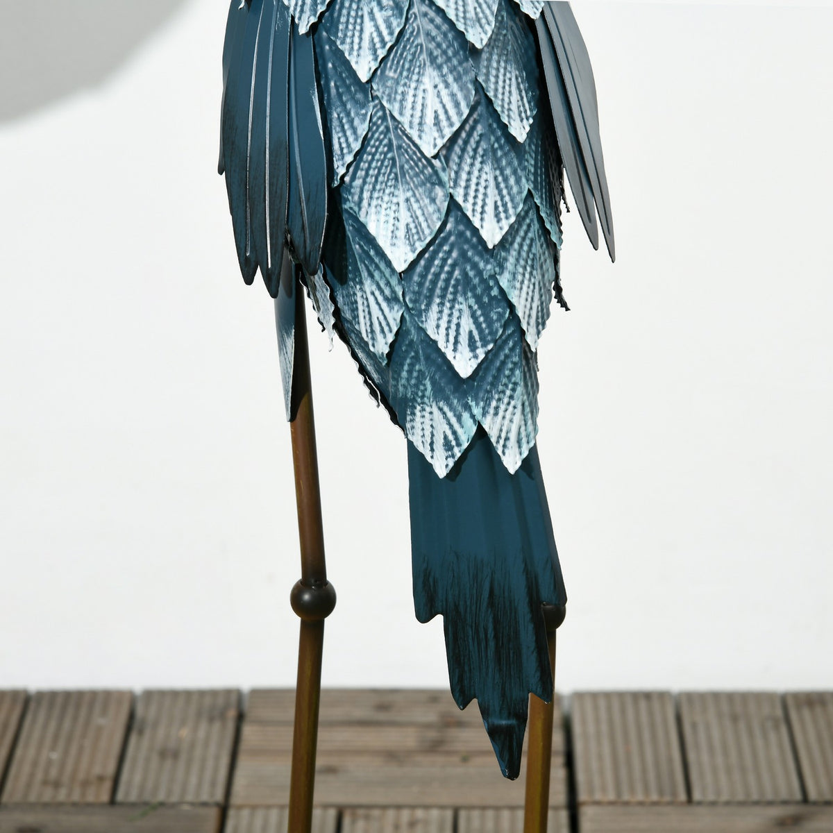 Garden Figures Set Of 2 Cranes Weather-Resistant Outdoor Ornament Sculpture Balcony Patio 72.5/74Cm