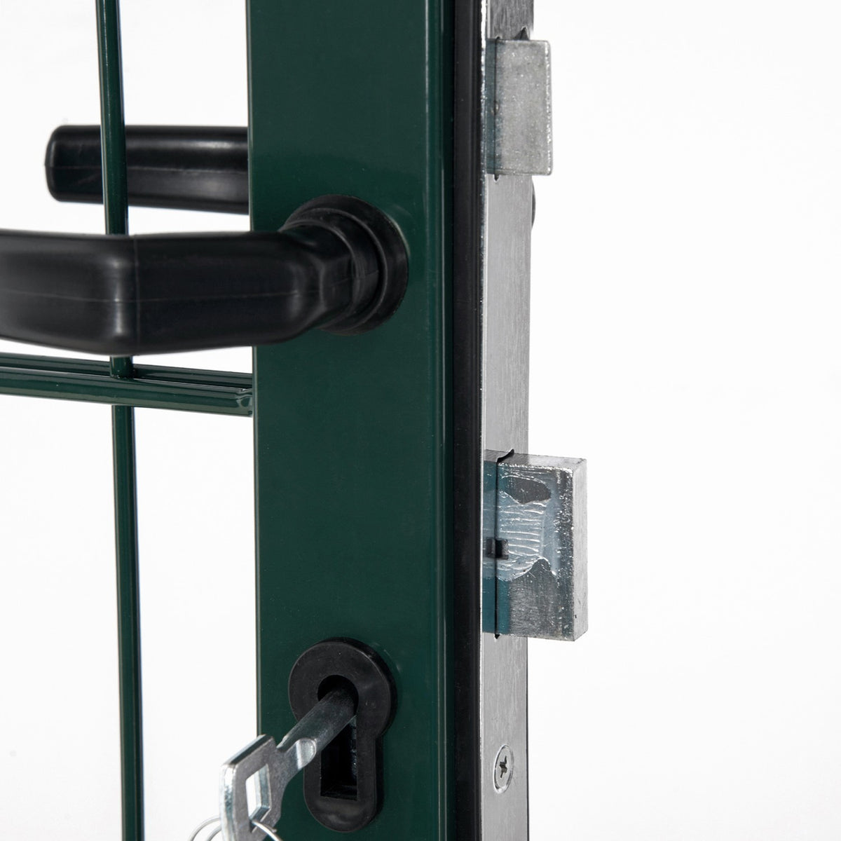 Garden Gate Garden Door Fence Gate Yard Door Made Of Steel With Handle Lock And Keys 97 X 170 Cm Green