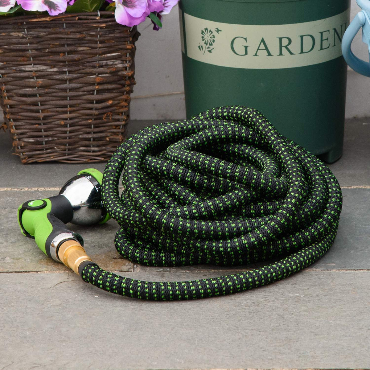 Garden Hose Flexible 30M 10 Functions Spray Nozzle 1/2 & 3/4 Inch Connection Stretchable