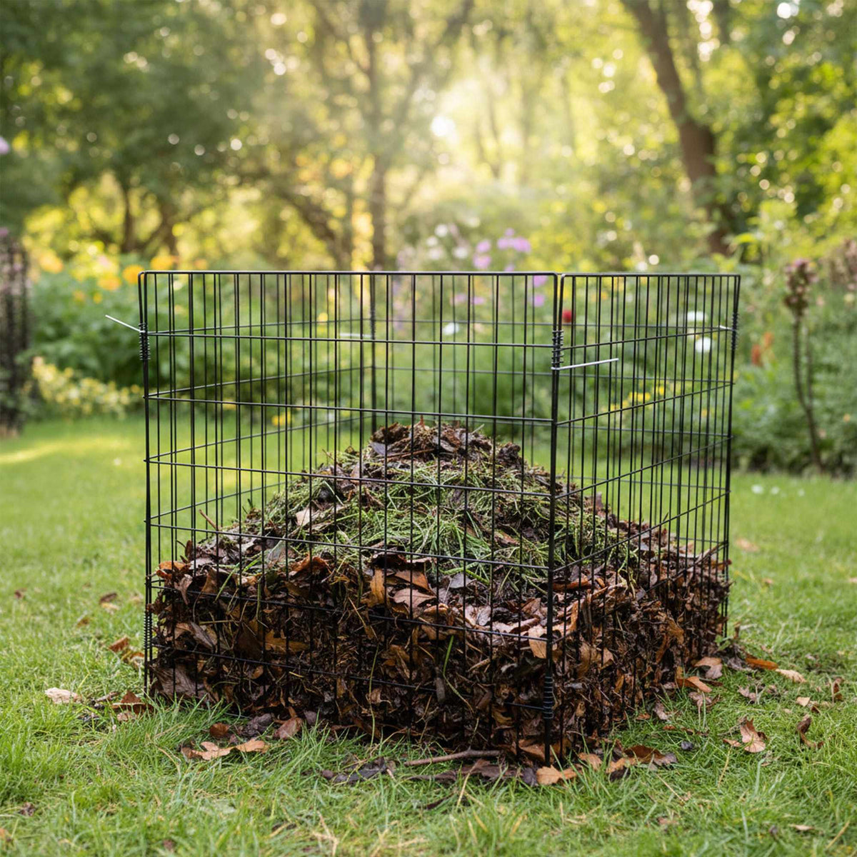 Garden Leaf Composter – Steel Wire Mesh, High Capacity