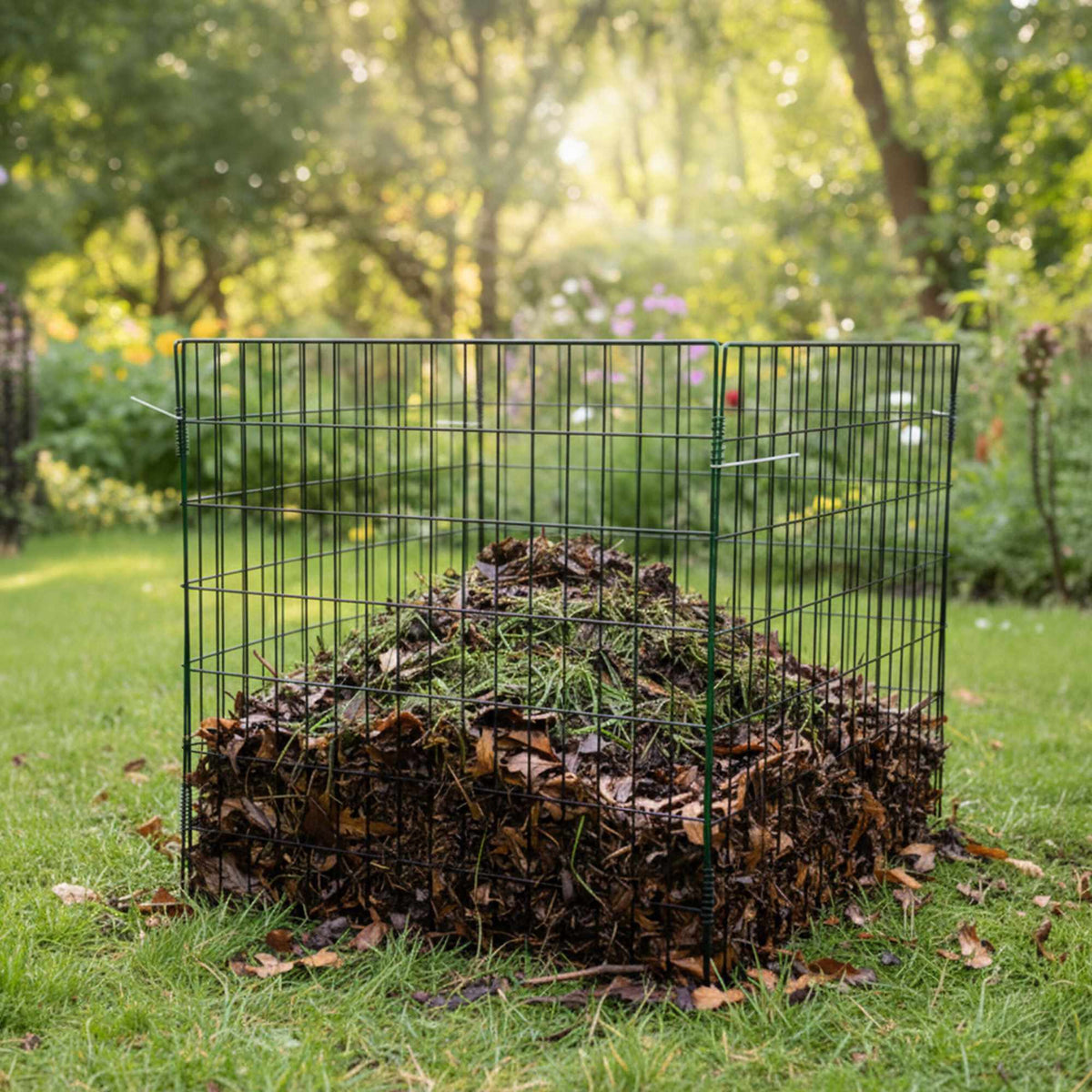 Garden Leaf Composter, Steel Wire Mesh, High Capacity