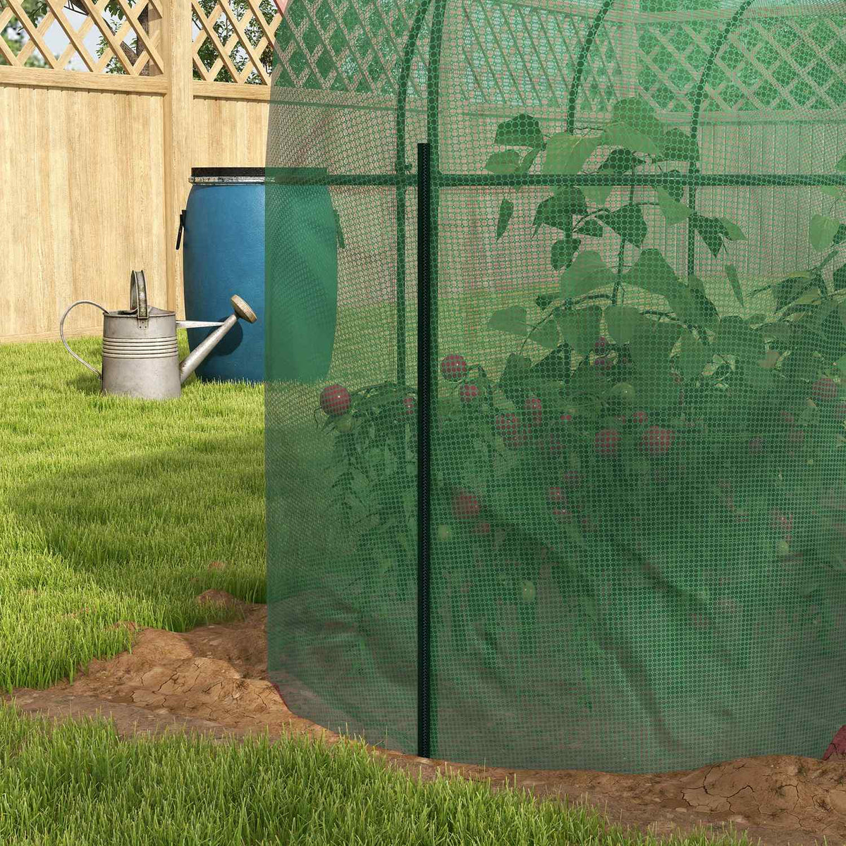 Garden Net Plant Protection Tent Insect Protection Windproof Pest Protection Steel Green 3X1M