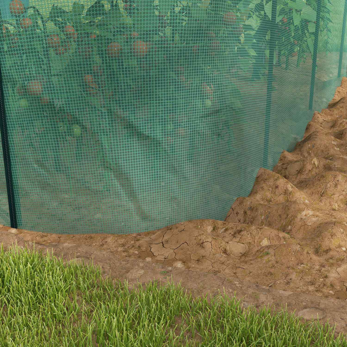 Garden Net Plant Protection Tent Insect Protection Windproof Pest Protection Steel Green 3X1M