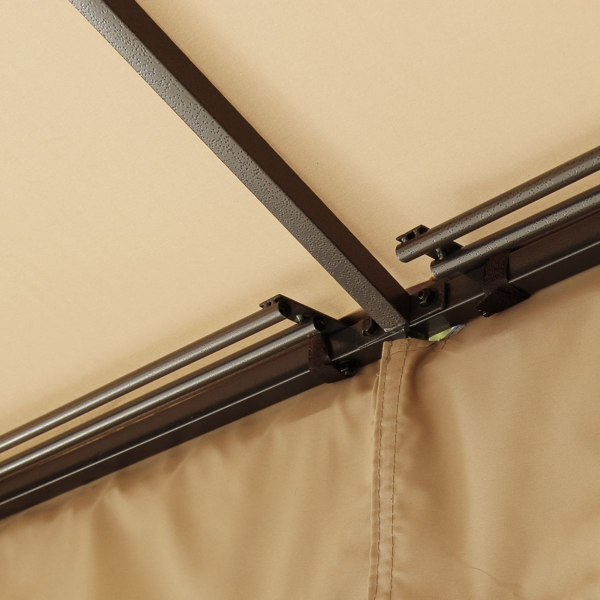 Garden Pavilion Elegant Garden Tent 3X4M With Side Walls, Mosquito Net, Metal & Polyester In Beige