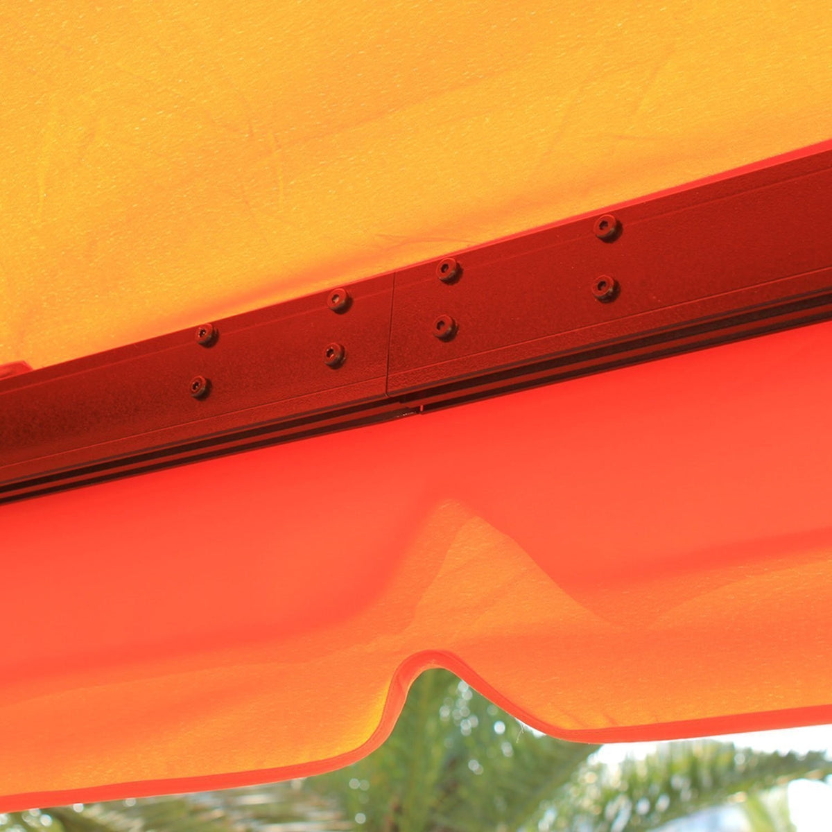 Garden Pavilion Gazebo Garden Tent Marquee Party Tent With 4 X Side Walls Weatherproof Aluminum Polyester Orange 3.9 X 2.9 X 2.7 M