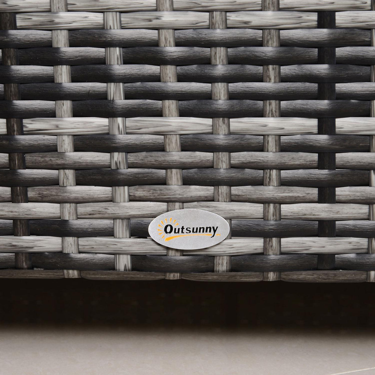 Garden Side Table Coffee Table Garden Table Balcony Table Polyrattan Gray 85 X 50 X 39 Cm