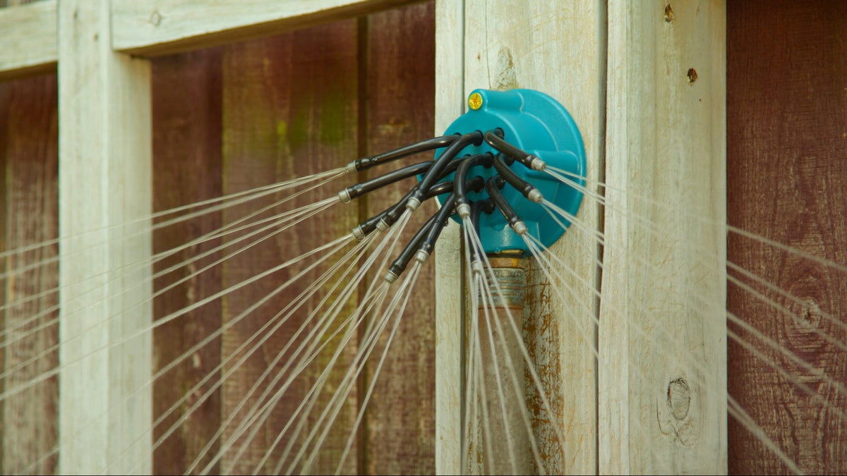 Garden Sprinkler Set with 12 Adjustable Heads, 35m² Coverage