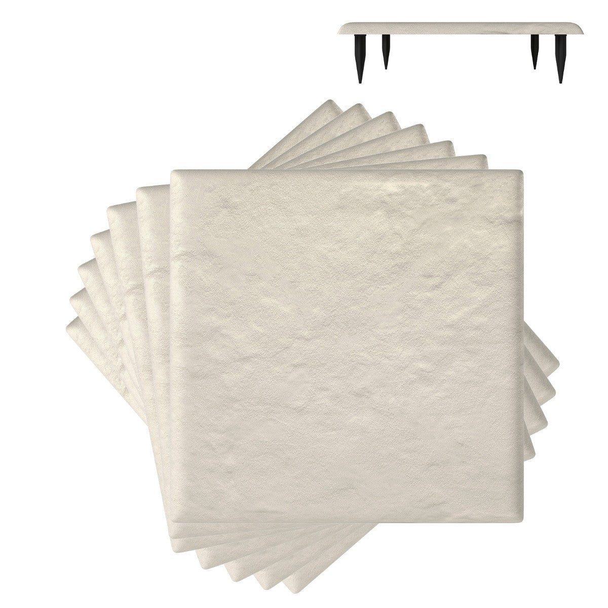Garden Stepping Stones Set, 8 Pieces, 39.5 cm, Beige