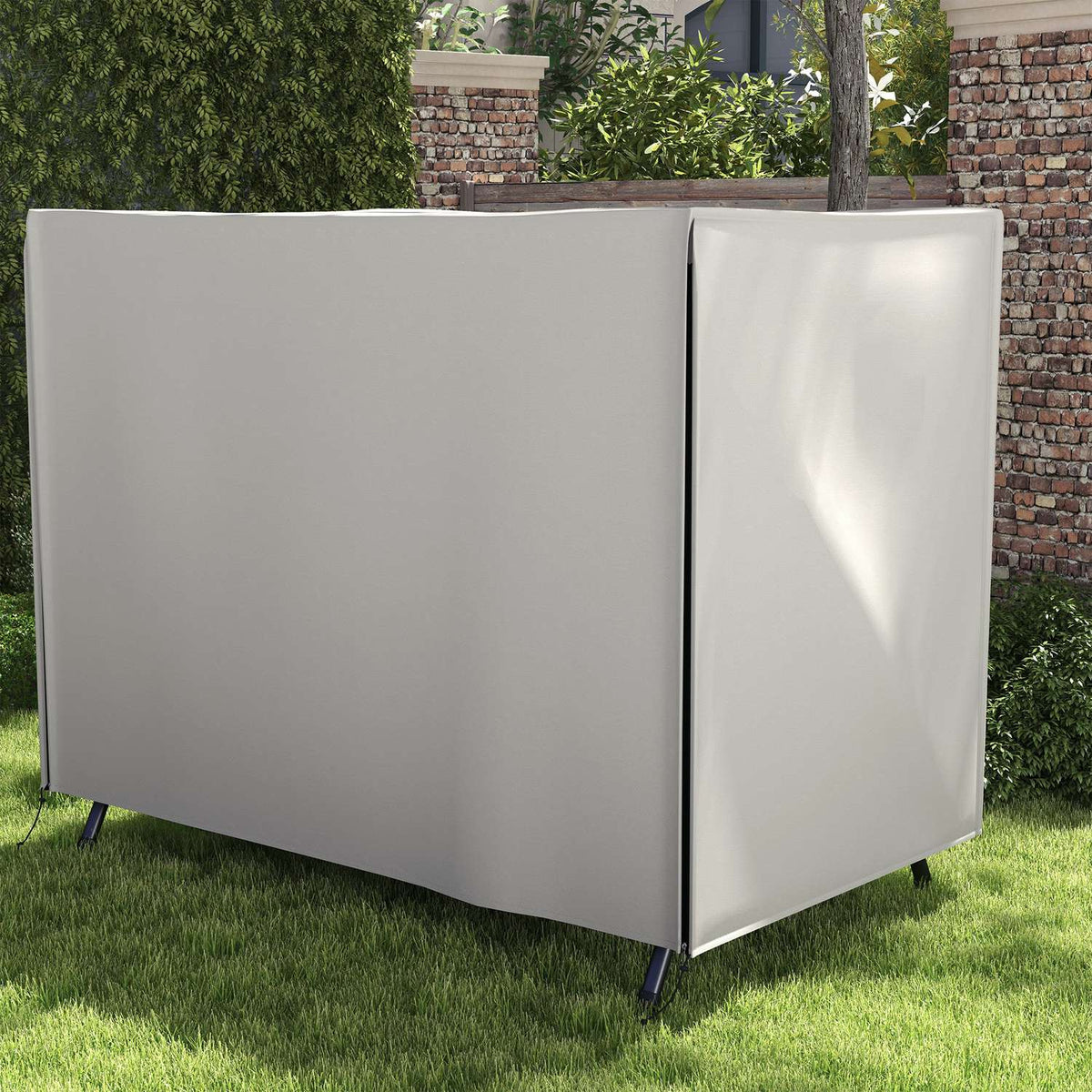 Garden Swing Cover, Garden Swing Cover, Cover, Waterproof, Sun Protection, Oxford, Grey, 205 X 124 X 164 Cm