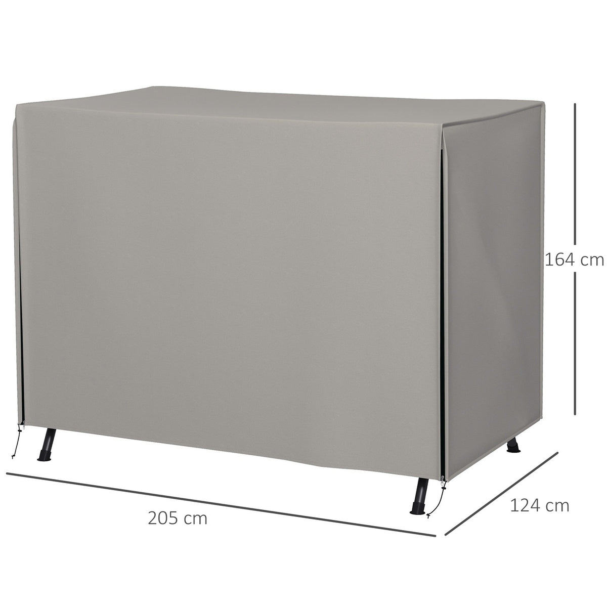 Garden Swing Cover, Garden Swing Cover, Cover, Waterproof, Sun Protection, Oxford, Grey, 205 X 124 X 164 Cm